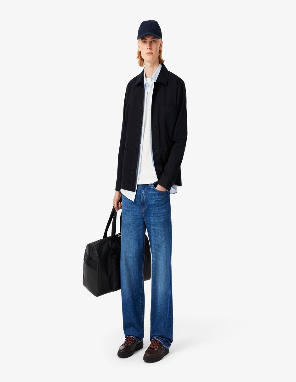 Sobrecamisa casual de algodón manga larga para hombre 4