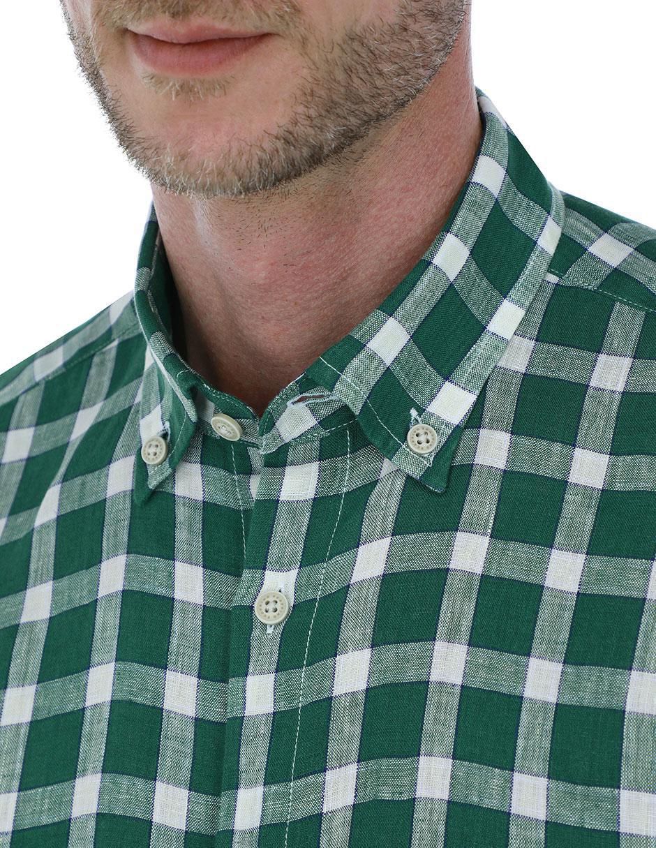 Camisa casual de lino manga larga para hombre 3