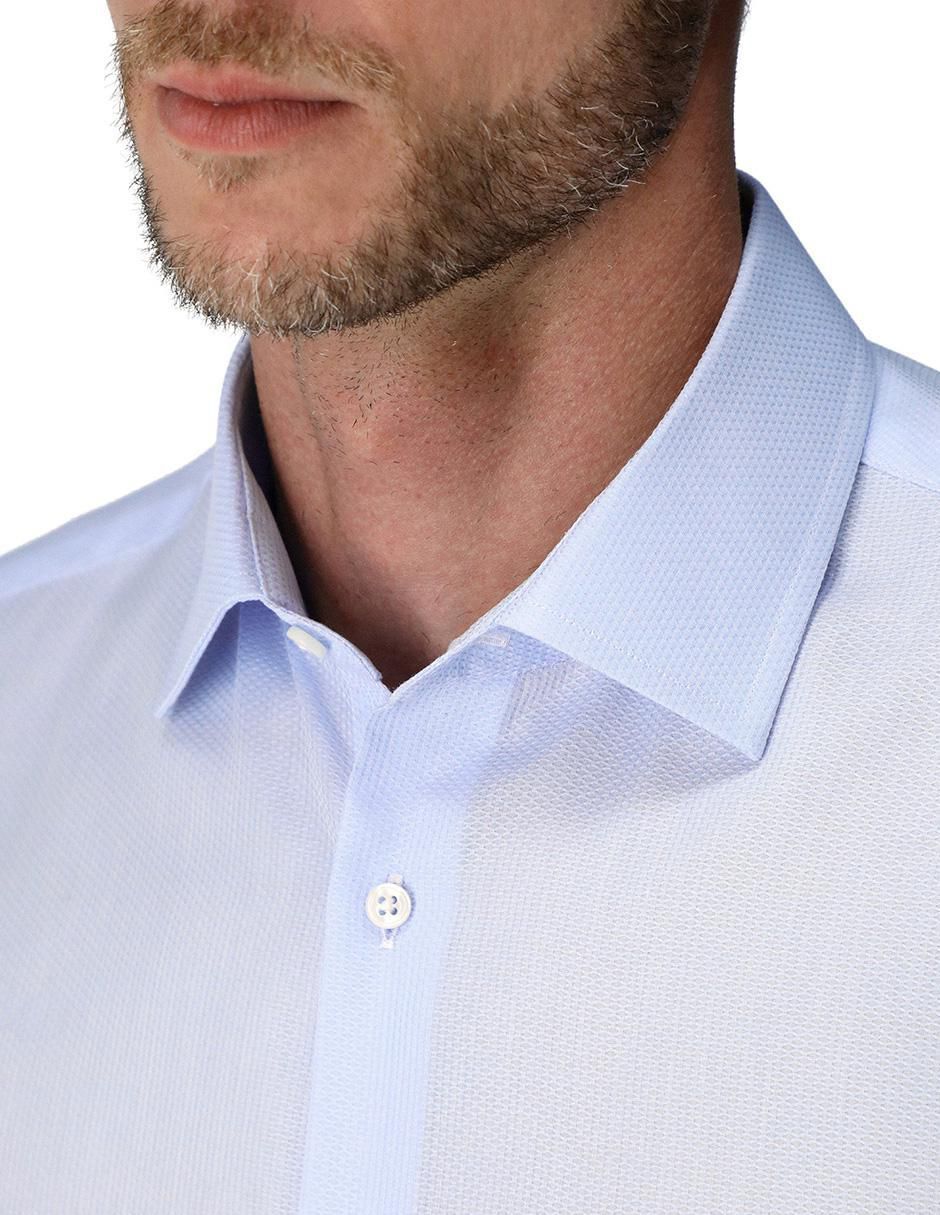 Camisa business casual de algodón manga larga para hombre 4