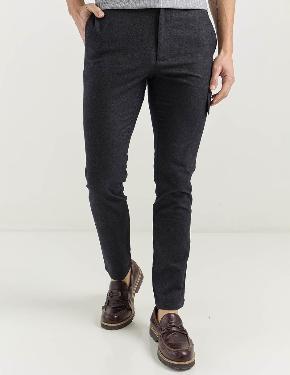 Pantalón slim de algodón para hombre
