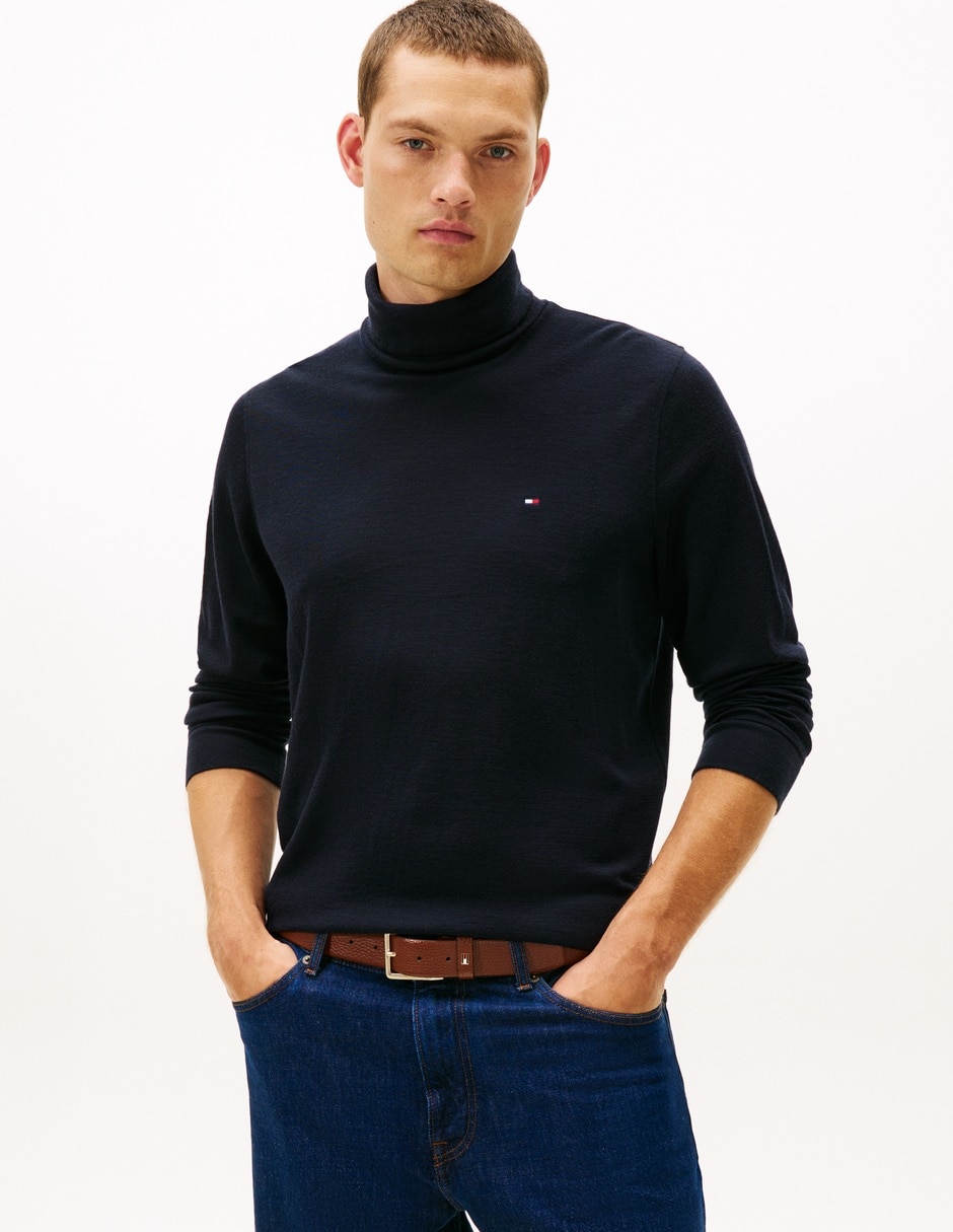 Playera cuello tortuga para hombre