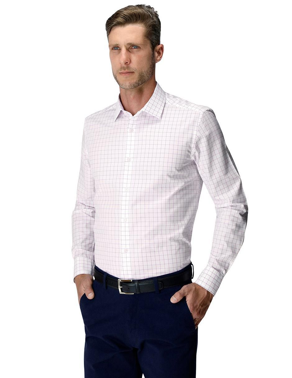Camisa business casual de algodón manga larga para hombre 2