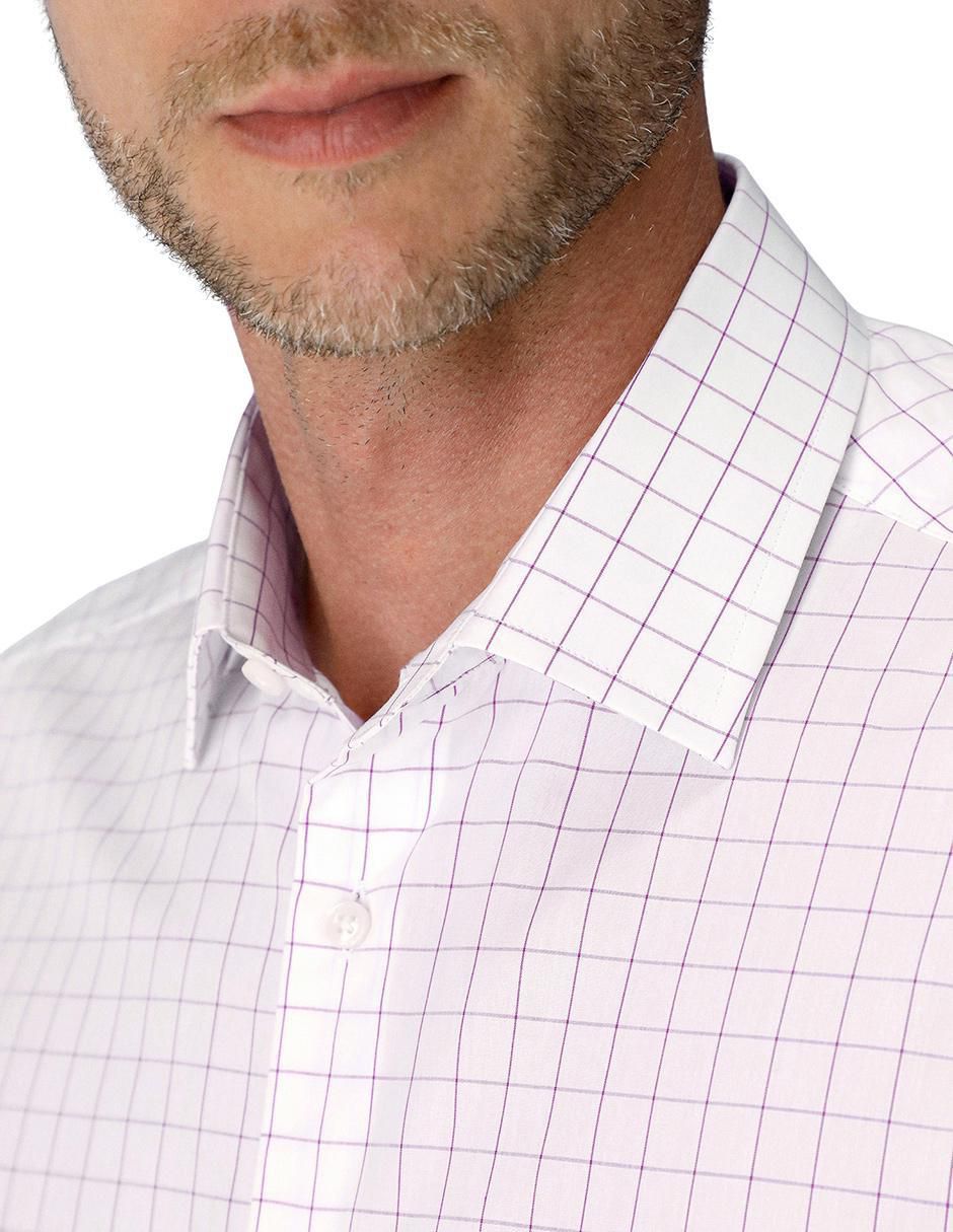 Camisa business casual de algodón manga larga para hombre 4