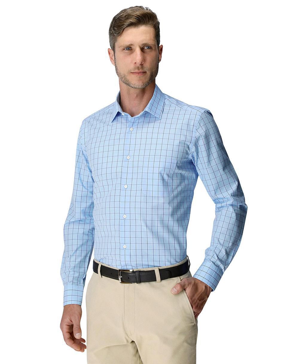 Camisa business casual de algodón manga larga para hombre 2