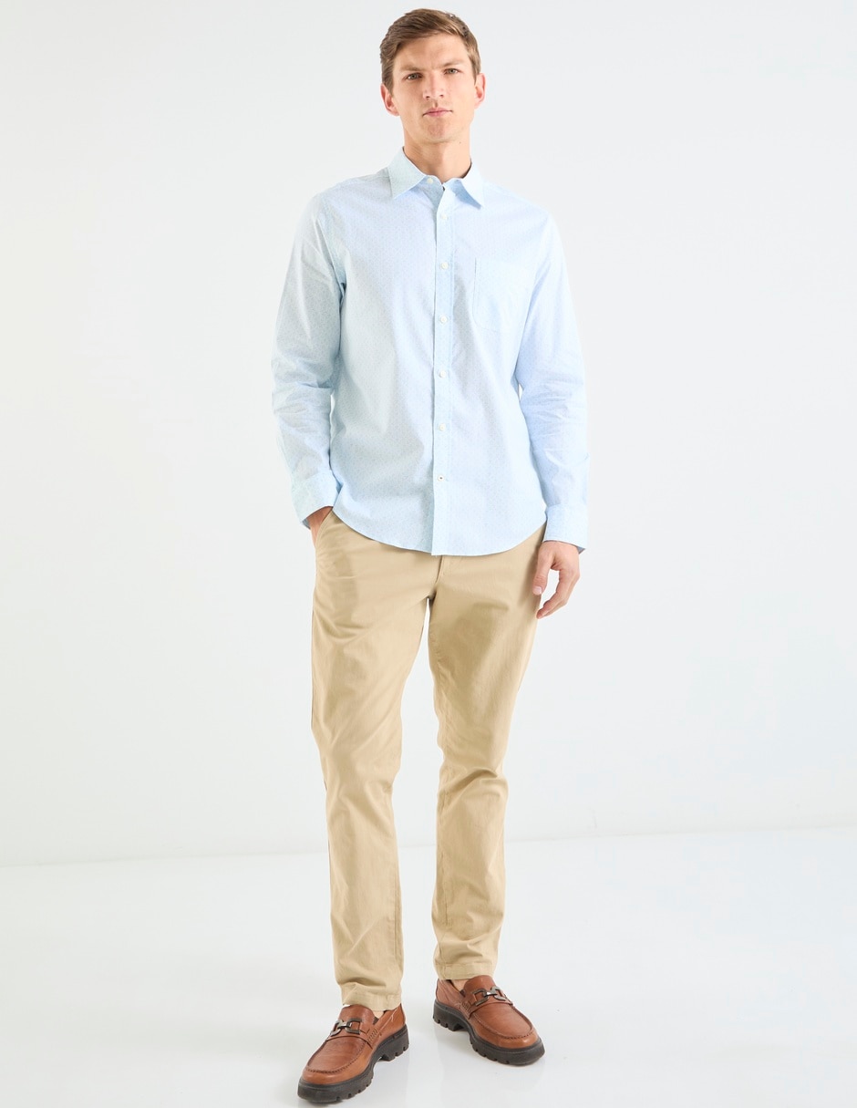 Camisa casual manga larga para hombre 3