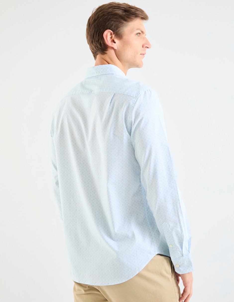 Camisa casual manga larga para hombre 6