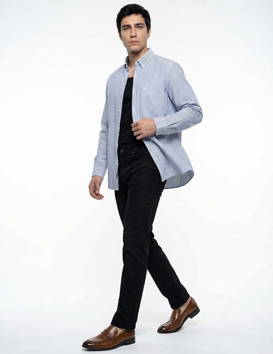 Camisa casual de algodón manga larga para hombre 3