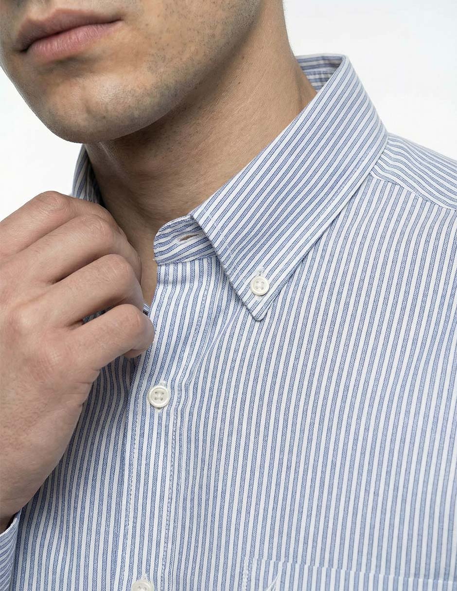 Camisa casual de algodón manga larga para hombre 4
