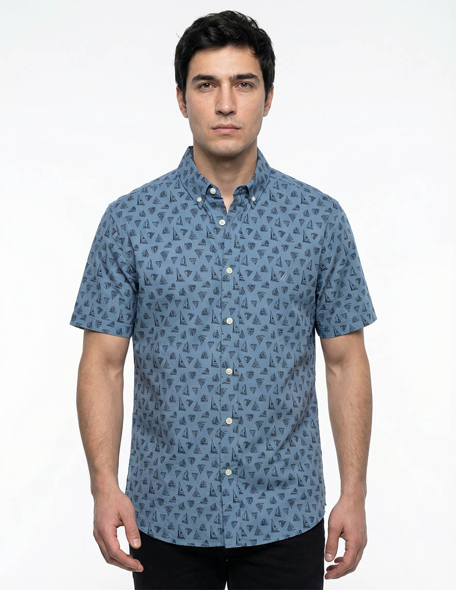 Camisa casual de algodón manga corta para hombre Camisa casual de algodón manga corta para hombre
