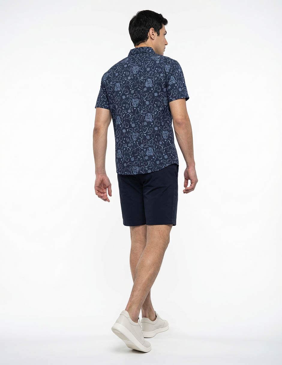Camisa casual de algodón manga corta para hombre 2