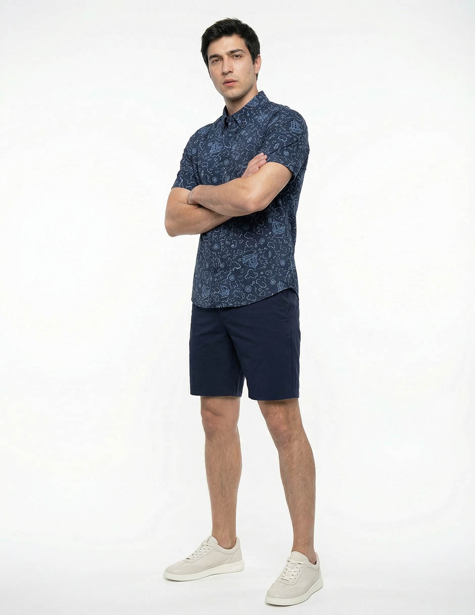 Camisa casual de algodón manga corta para hombre 3