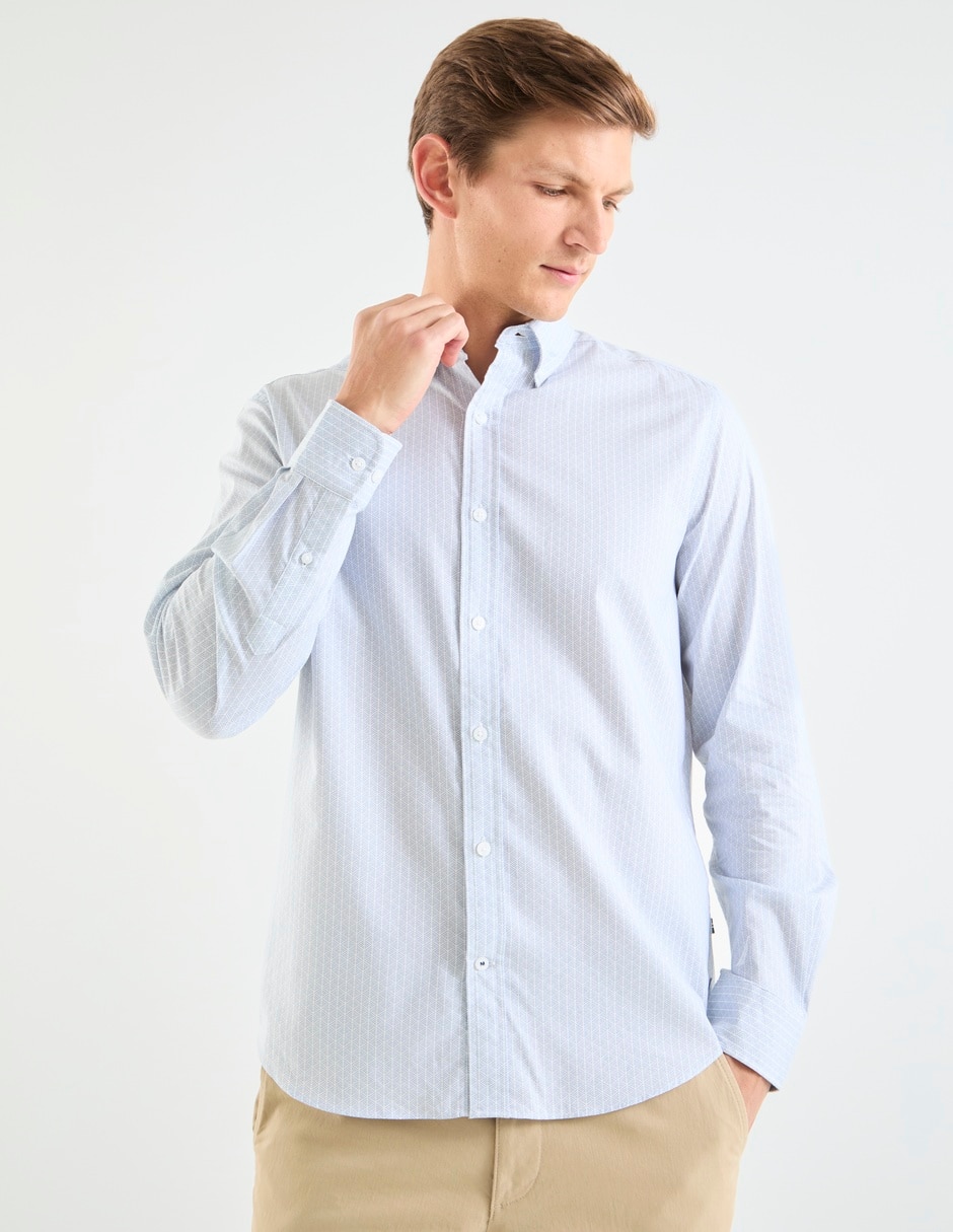 Camisa casual de algodón manga larga para hombre 2