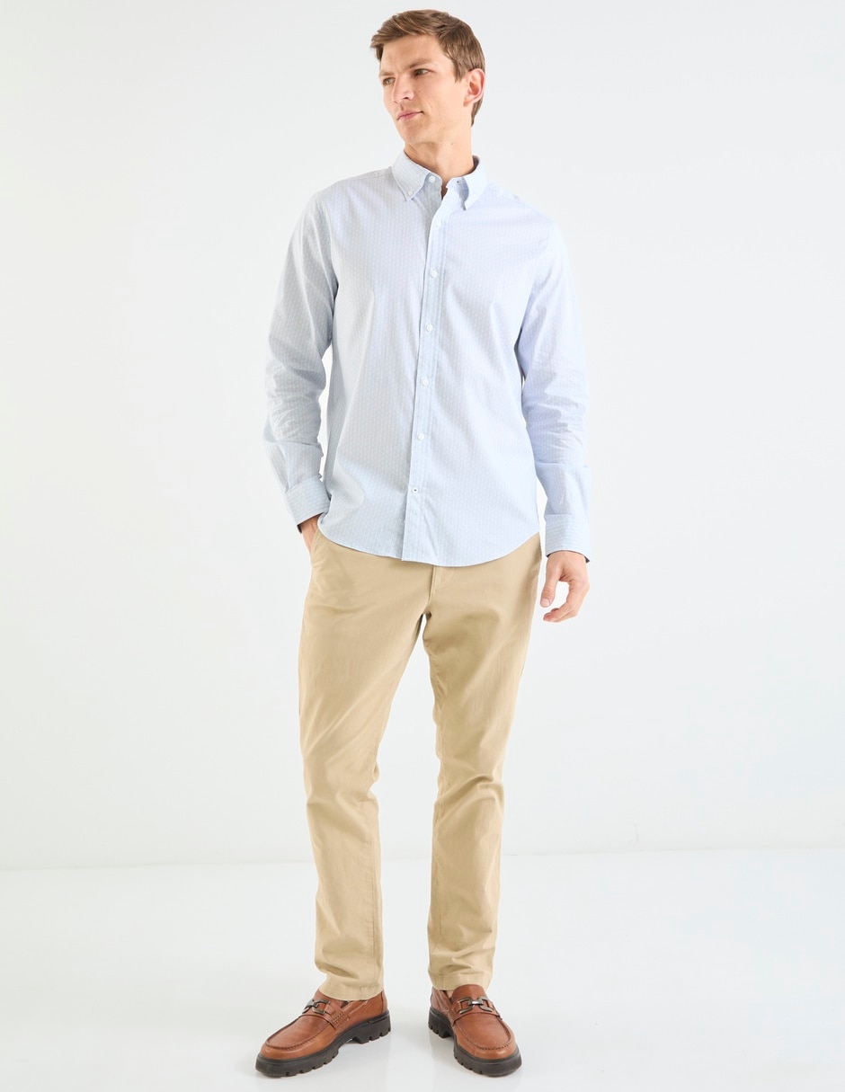 Camisa casual de algodón manga larga para hombre 3