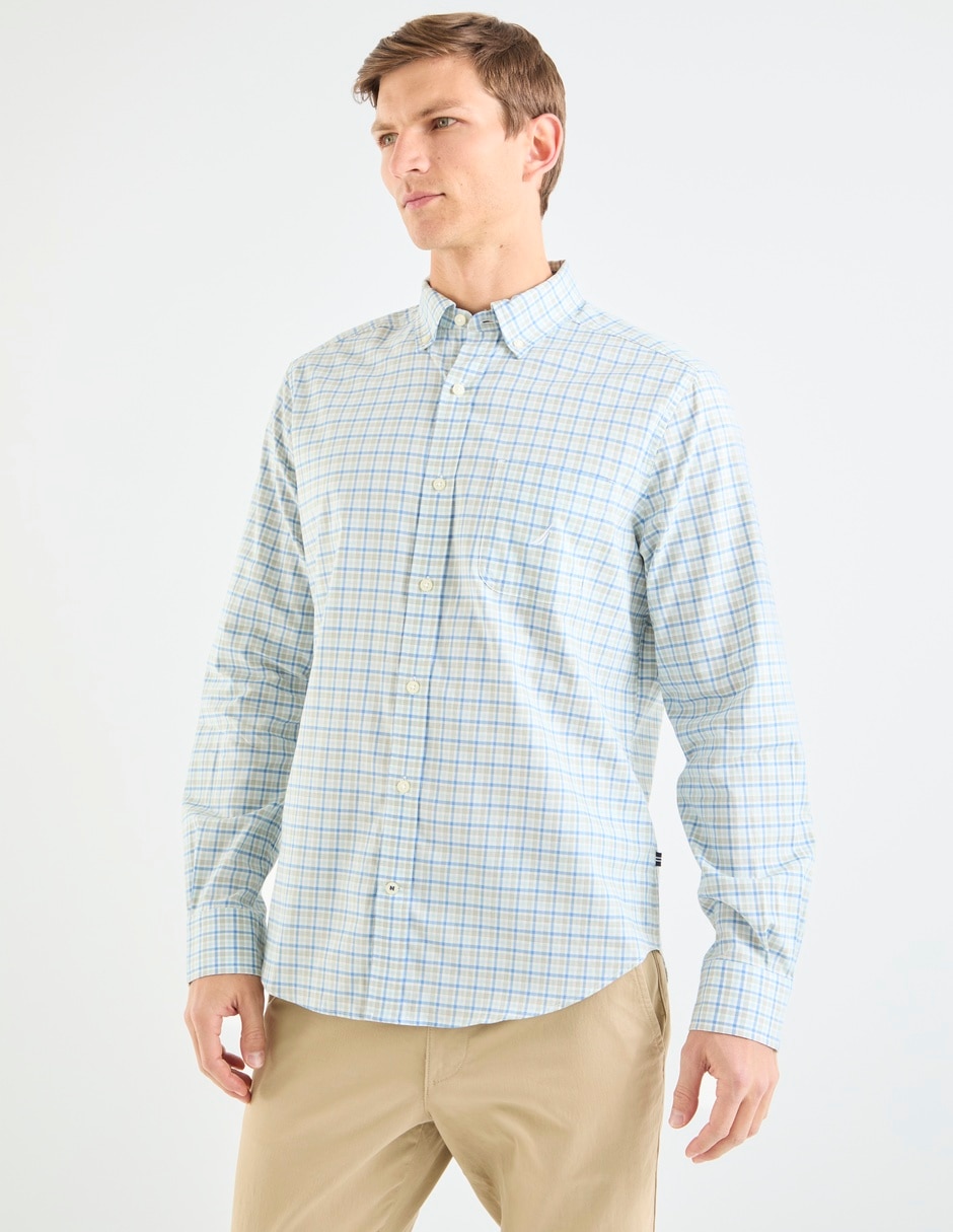 Camisa casual de algodón manga larga para hombre Camisa casual de algodón manga larga para hombre