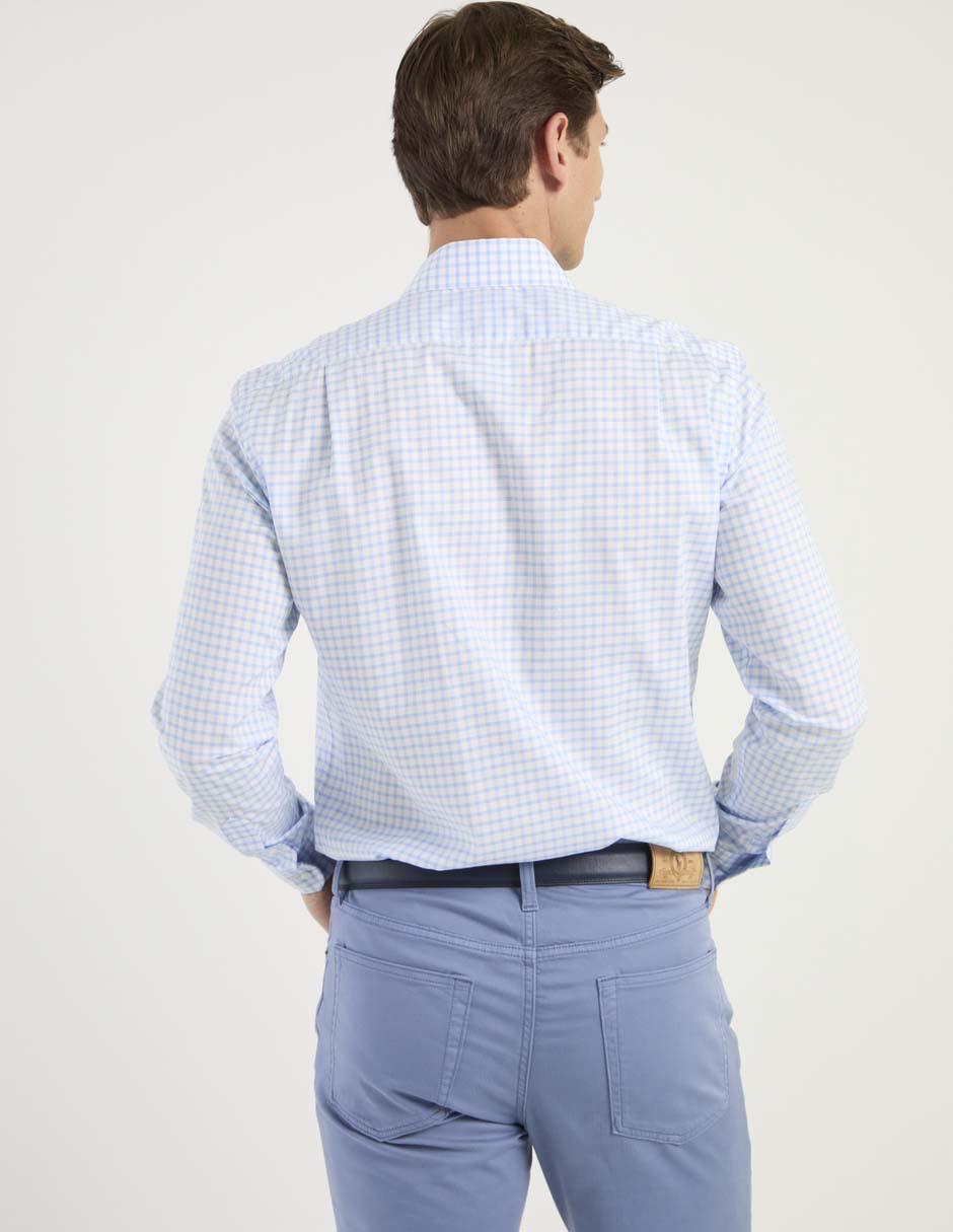 Camisa de vestir de algodón manga larga para hombre 2