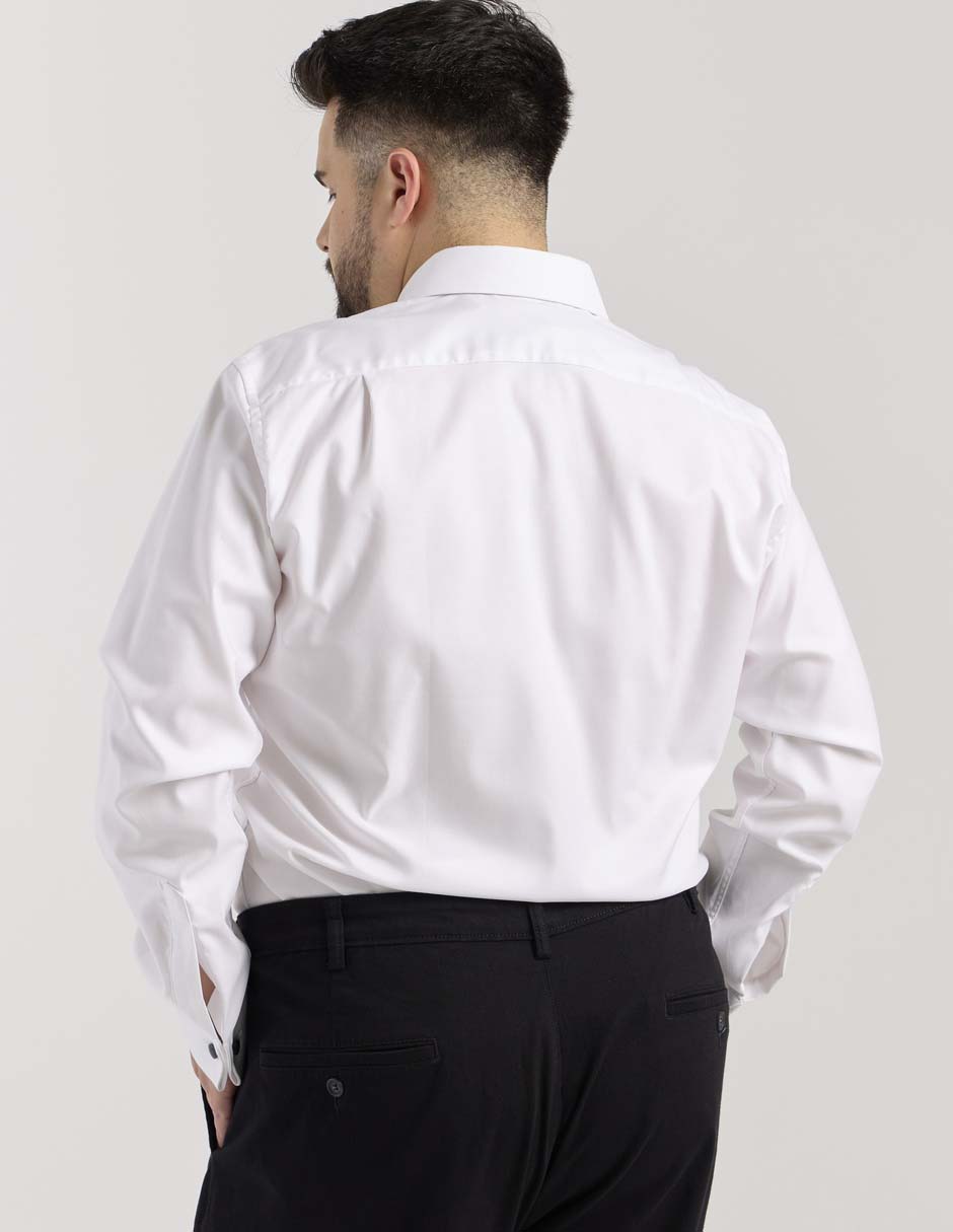 Camisa de vestir de algodón manga larga para hombre 2