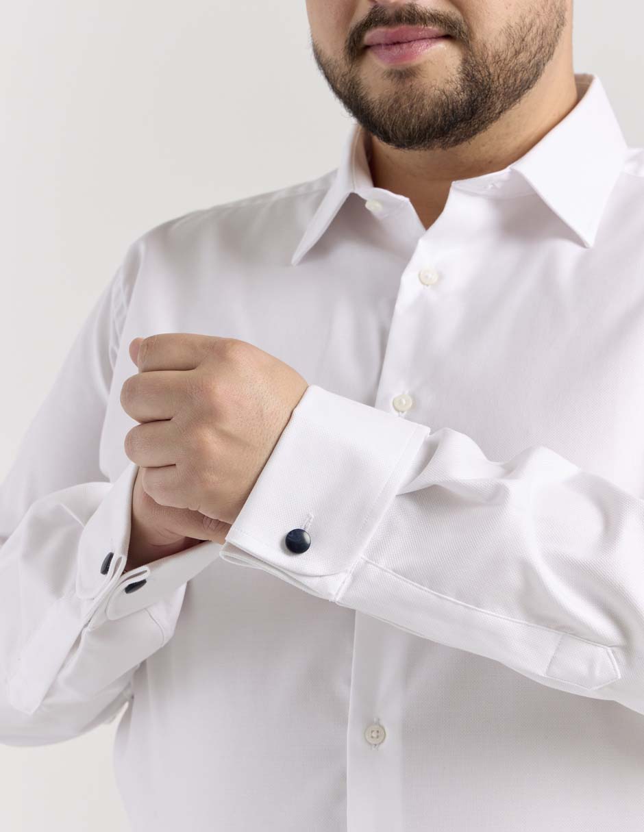 Camisa de vestir de algodón manga larga para hombre 4