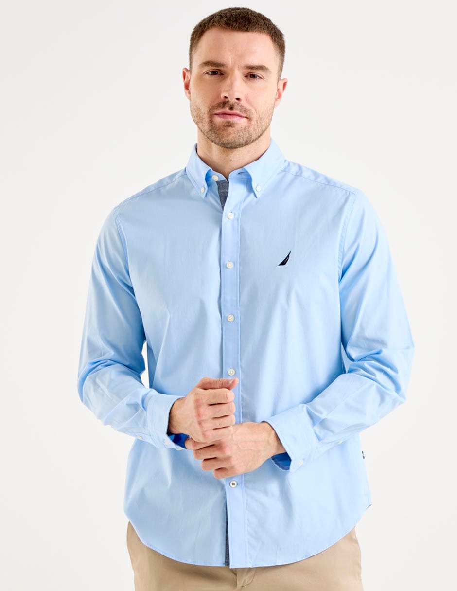 Camisa casual de algodón manga larga para hombre Camisa casual de algodón manga larga para hombre
