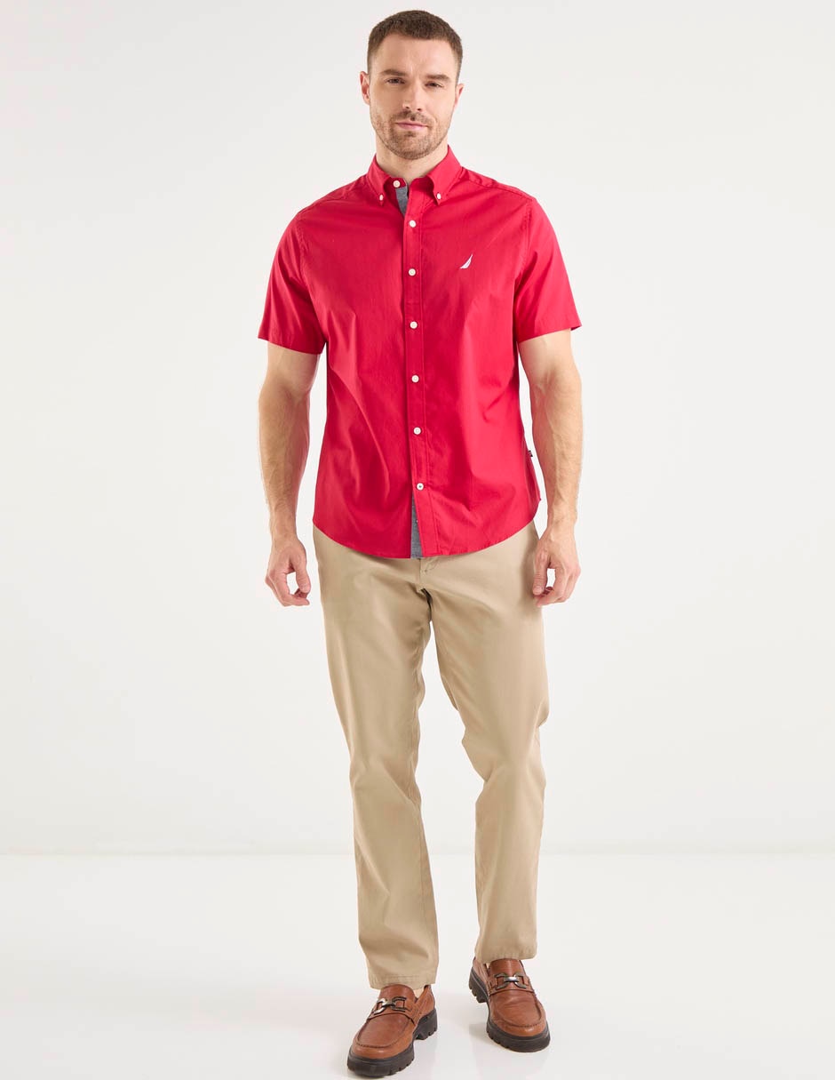 CAMISA NAUTICA W74V02 REGULAR, G, ROJO