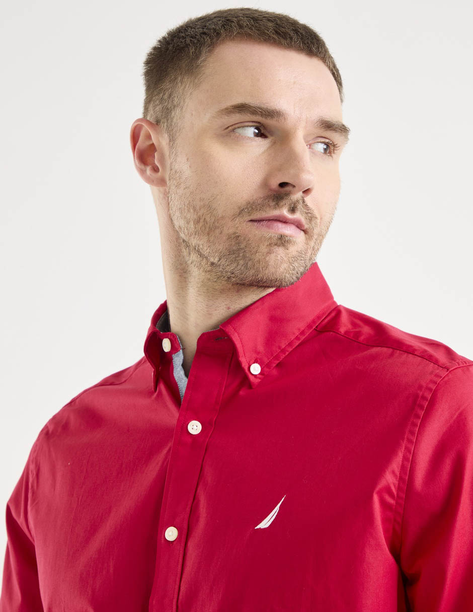 CAMISA NAUTICA W74V02 REGULAR, G, ROJO