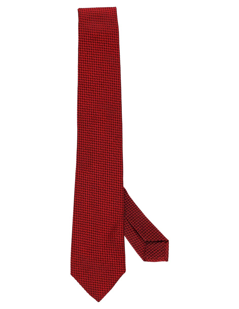 Corbata regular de seda estampado microprint para hombre