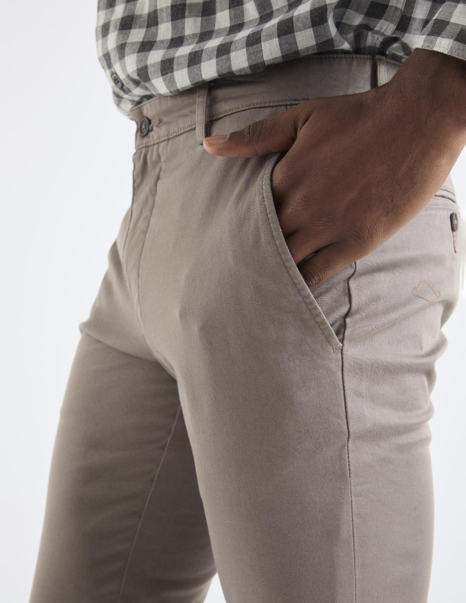 Pantalón chino slim de algodón para hombre 4
