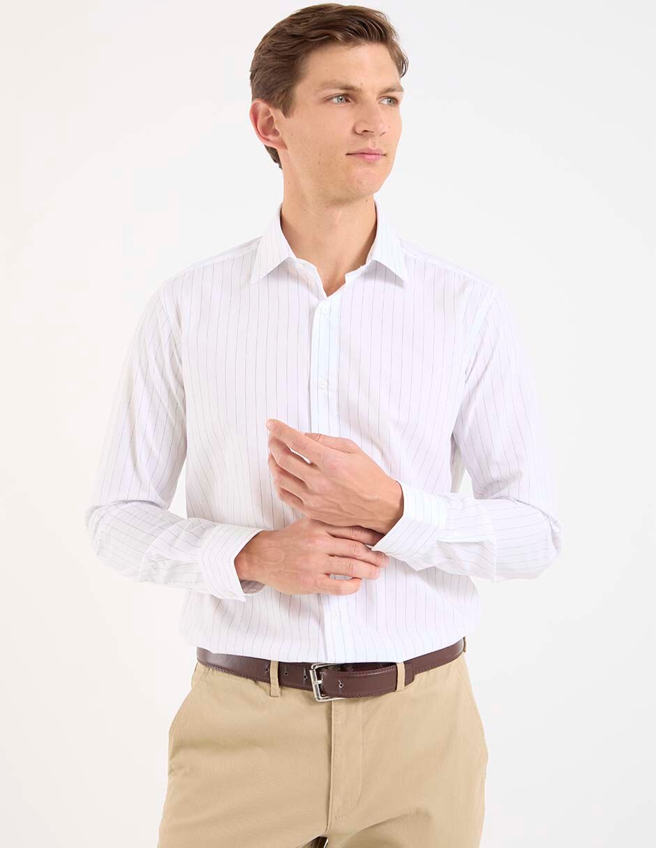 Camisa de vestir de algodón manga larga para hombre Camisa de vestir de algodón manga larga para hombre