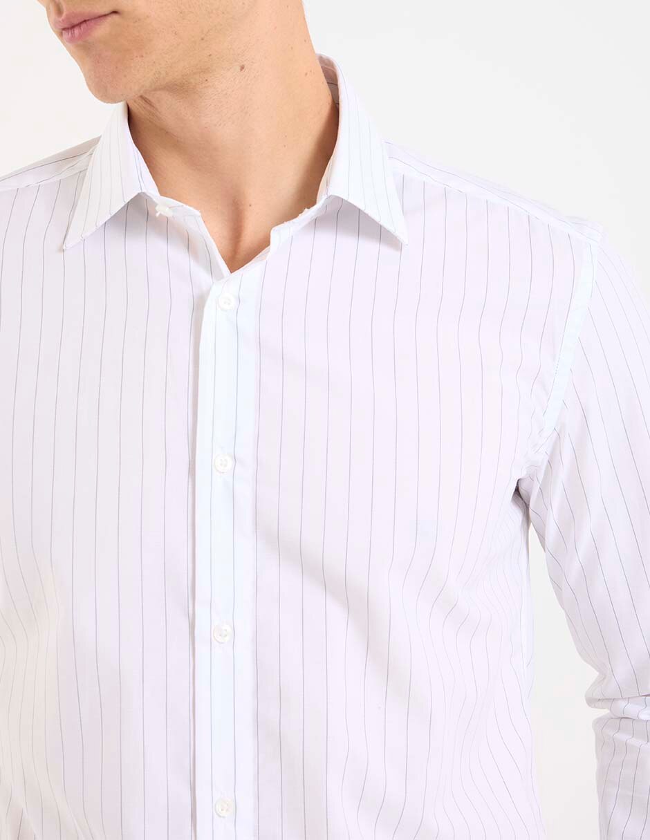 Camisa de vestir de algodón manga larga para hombre 4
