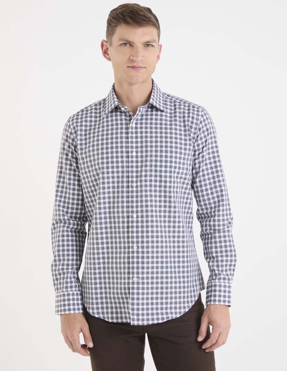 'camisa/sobrecamisa' formal 'de' (si aplica) algodón 'manga' larga 'para hombre'