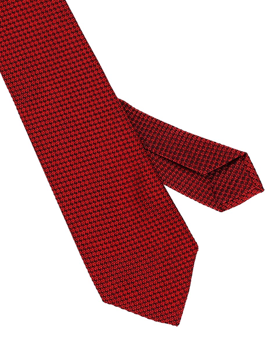 Corbata regular de seda estampado microprint para hombre 3