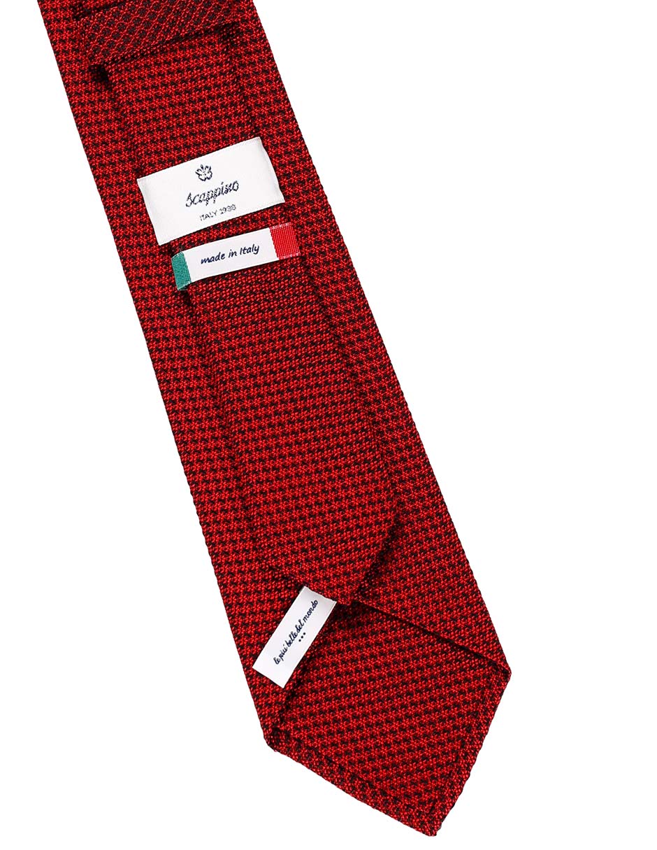 Corbata regular de seda estampado microprint para hombre 4