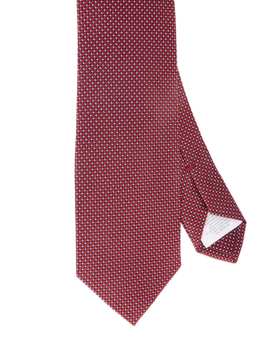 Corbata regular de seda estampado para hombre