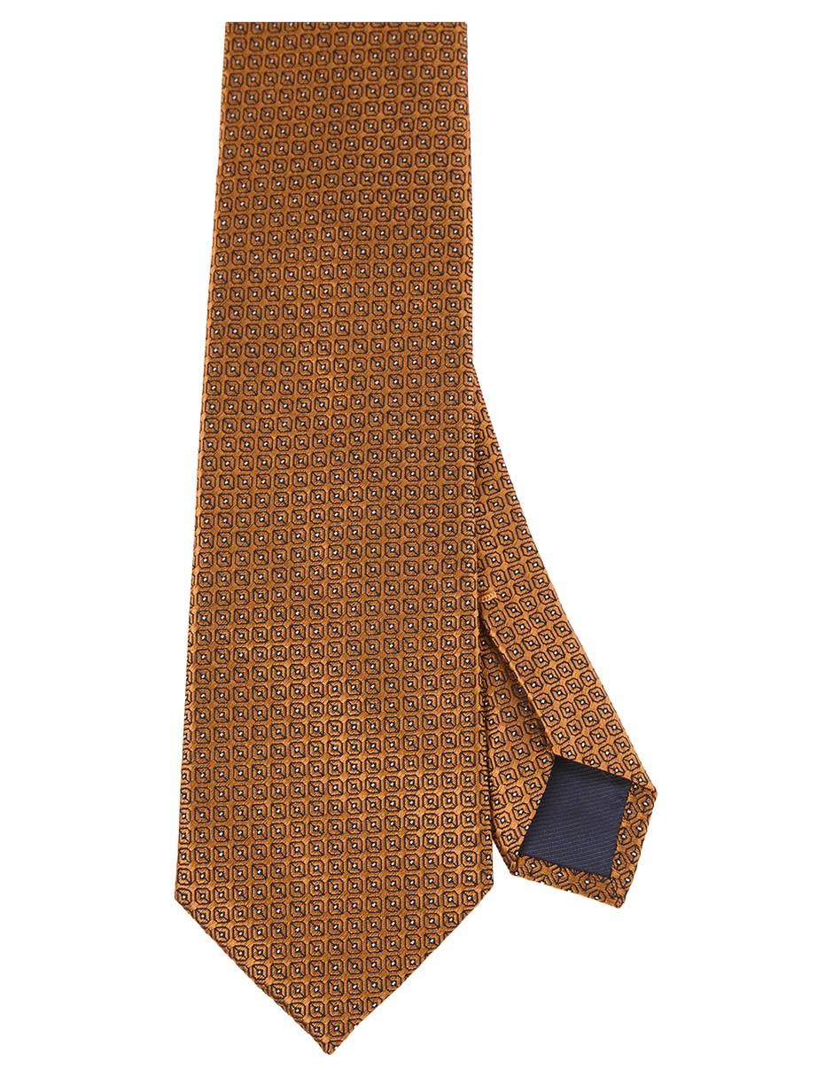 Corbata regular de seda estampado lunares para hombre