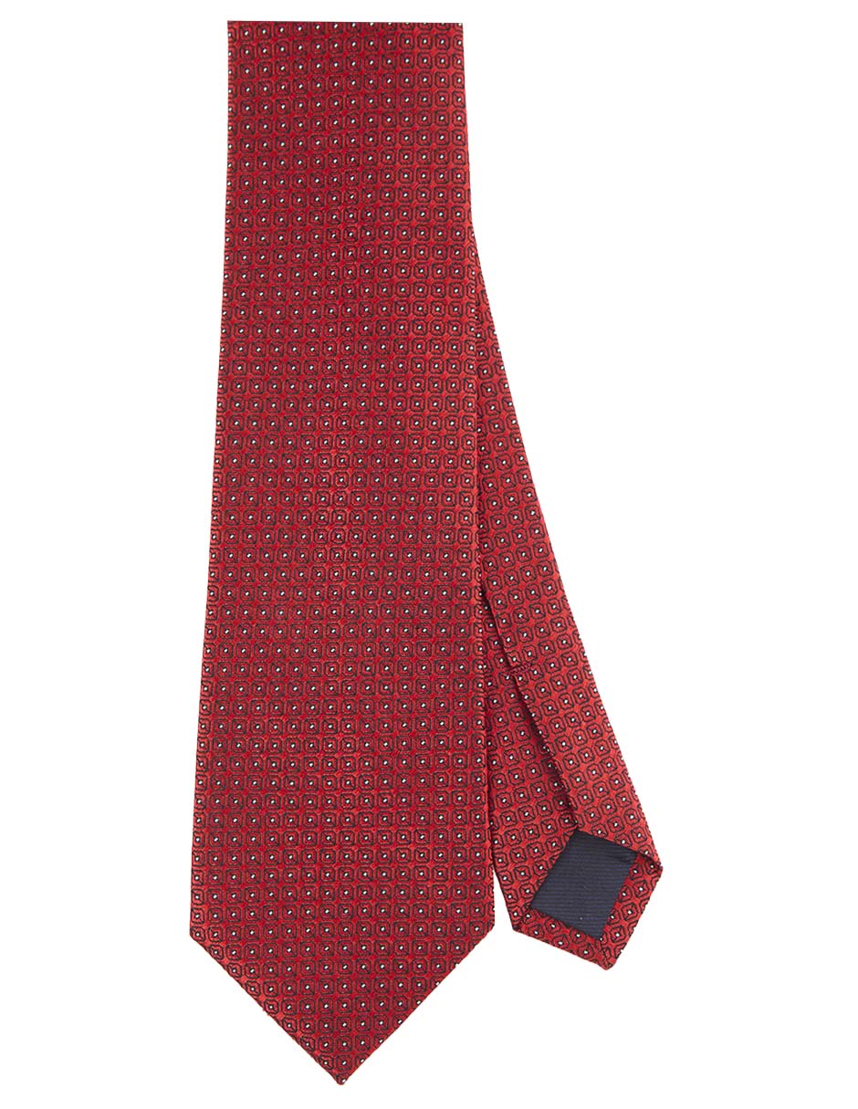 Corbata regular de seda estampado lunares para hombre