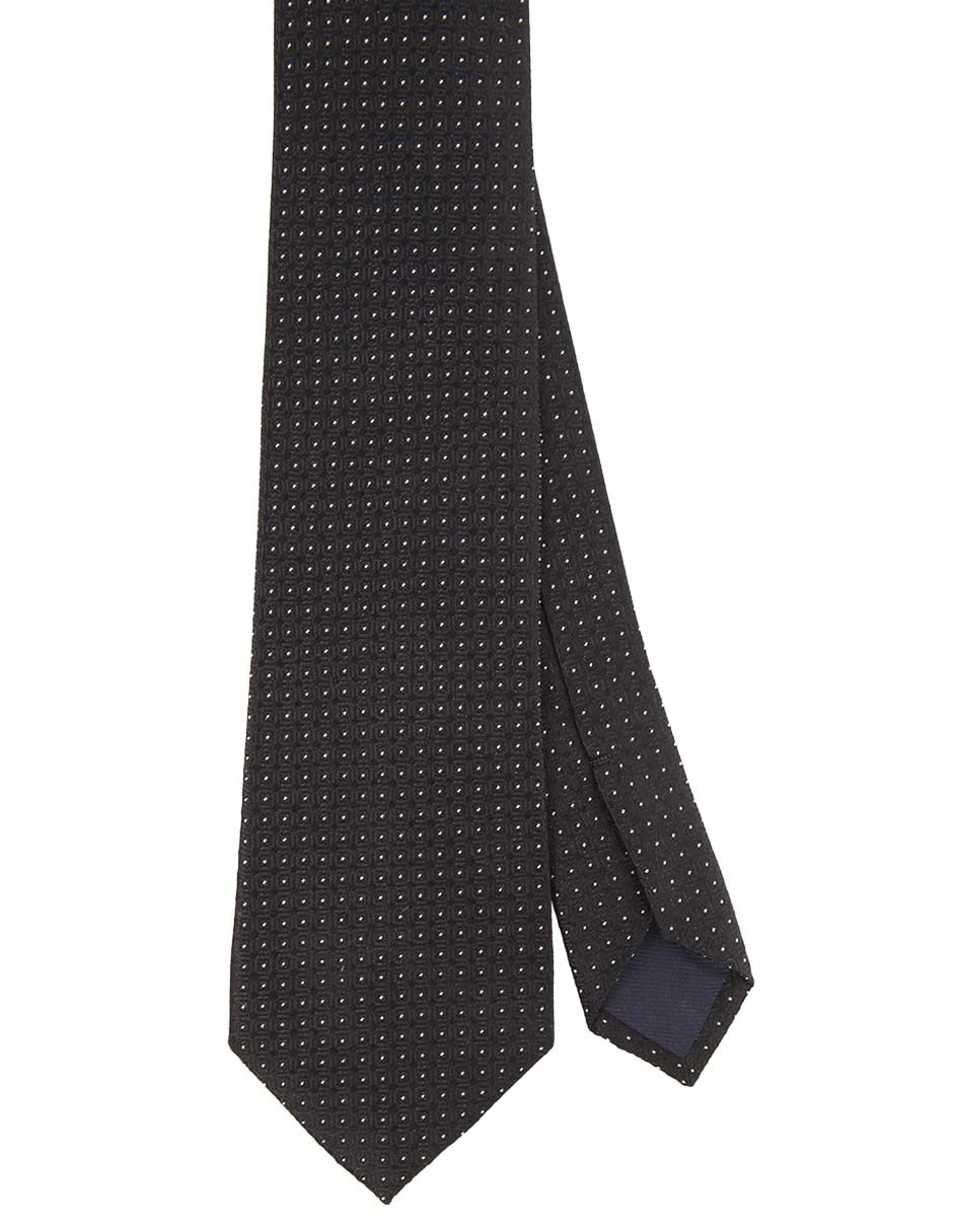 Corbata regular de seda estampado lunares para hombre