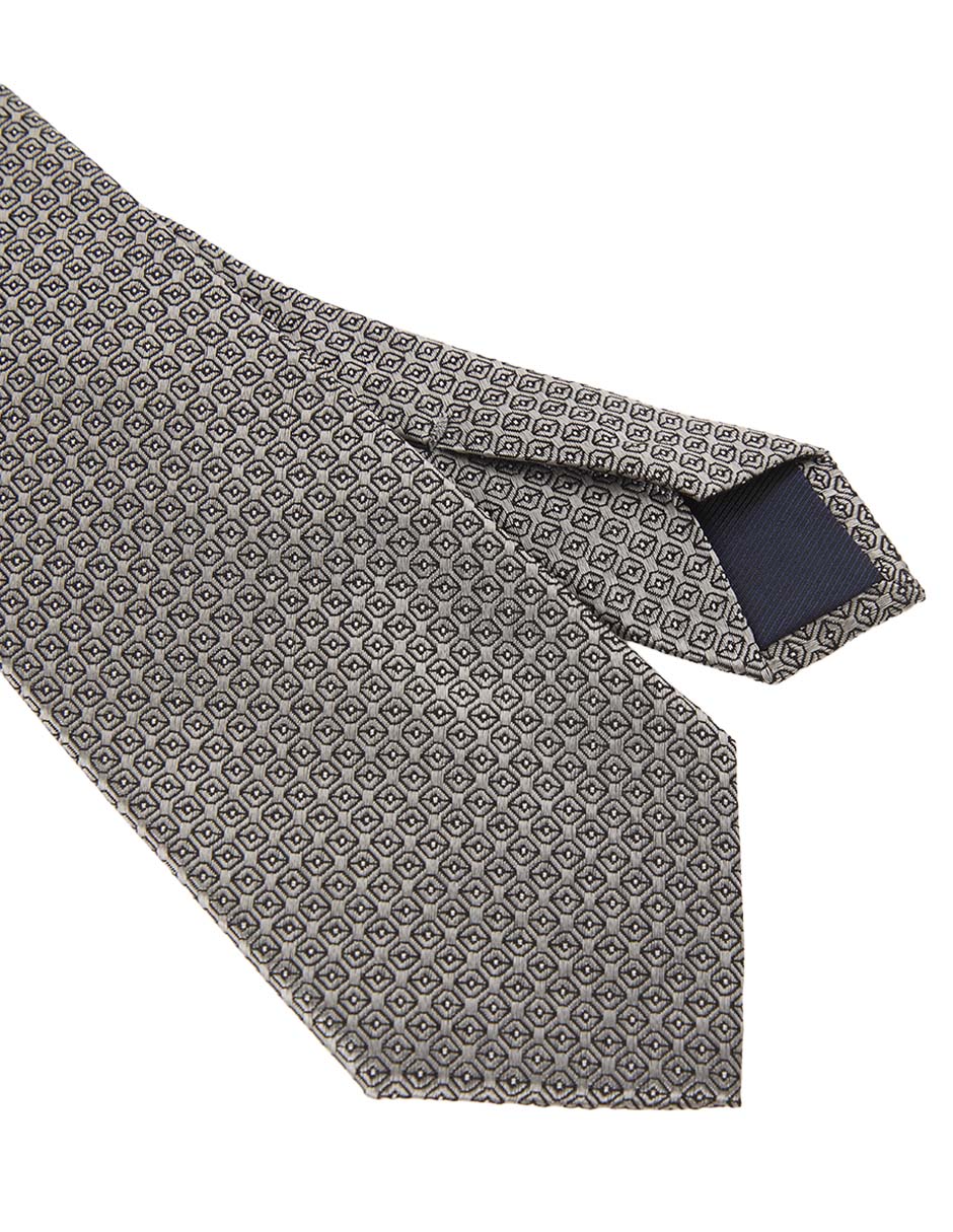 Corbata regular de seda estampado lunares para hombre 3