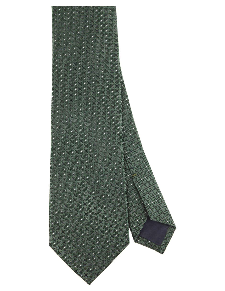 Corbata regular de seda estampado lunares para hombre