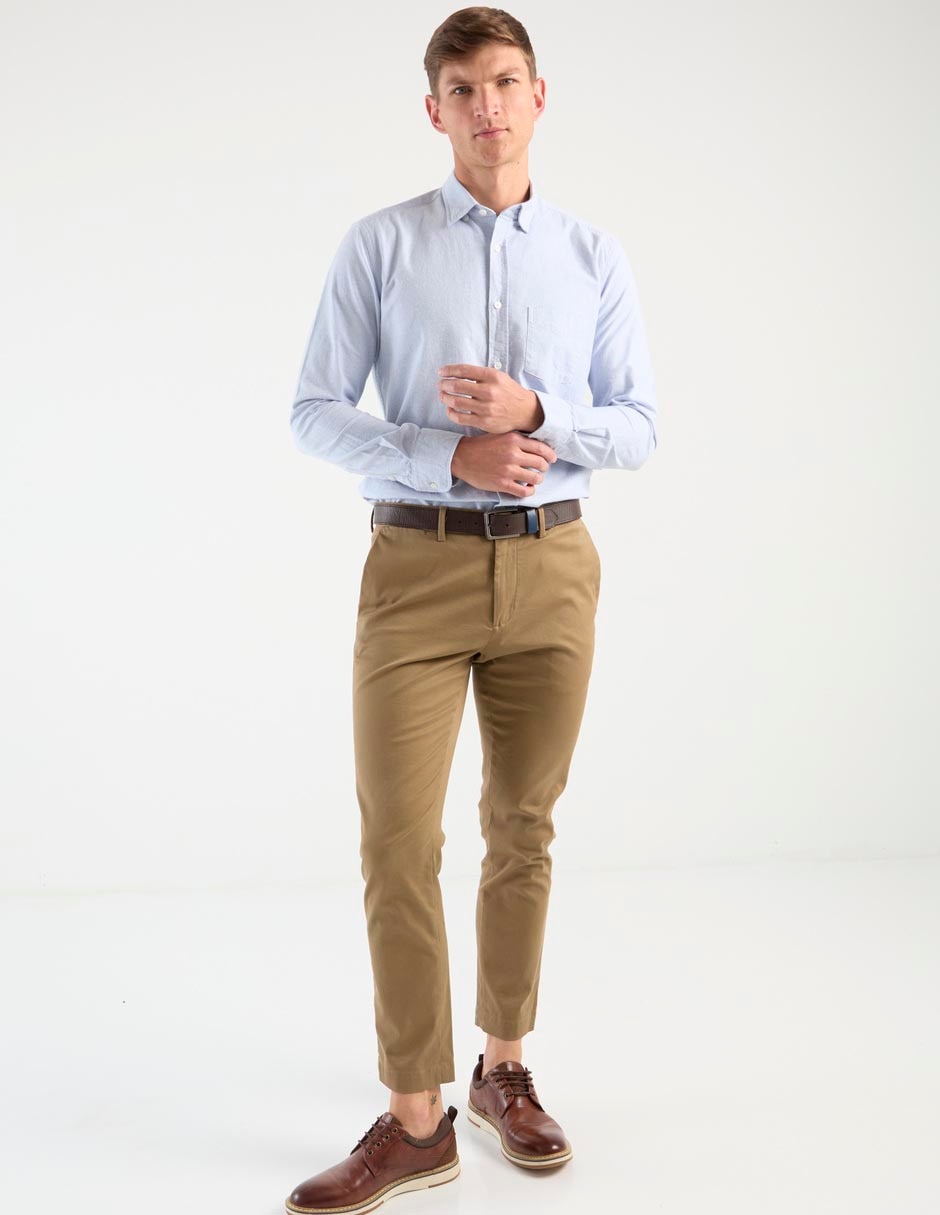 Camisa casual de algodón manga larga para hombre 3
