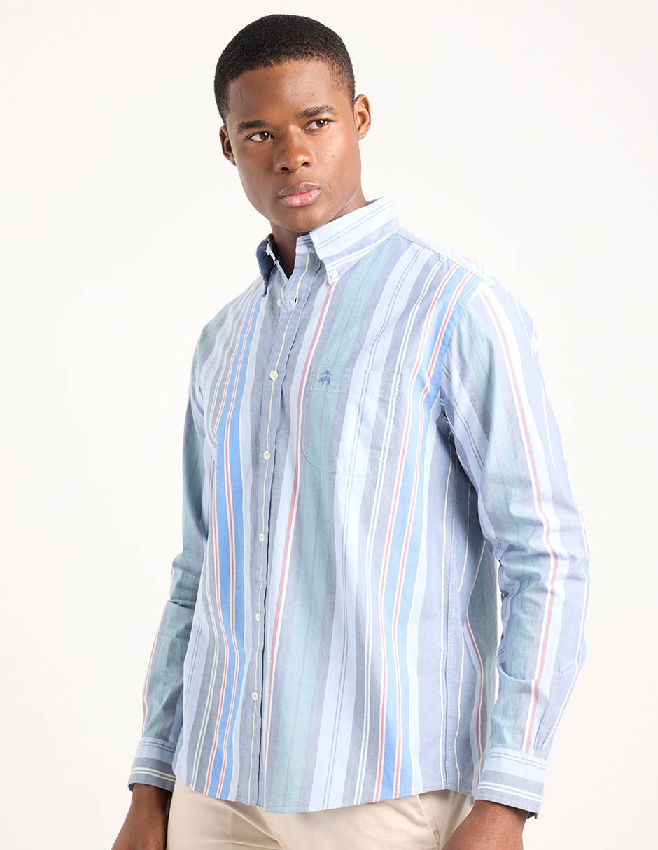 Camisa casual de algodón manga larga para hombre Camisa casual de algodón manga larga para hombre