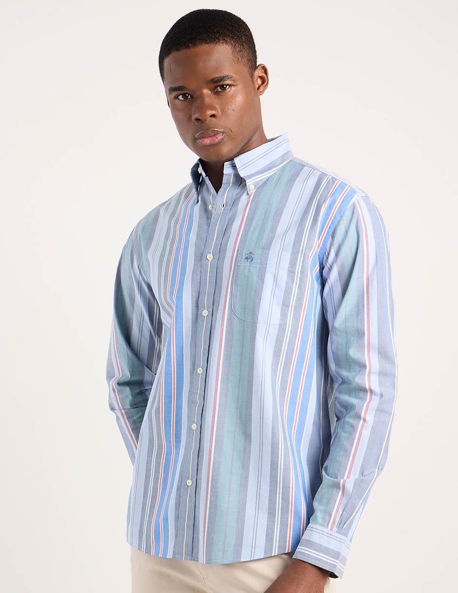 Camisa casual de algodón manga larga para hombre 2