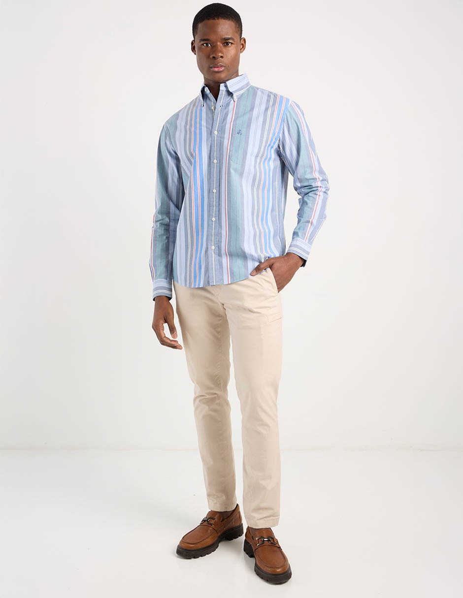 Camisa casual de algodón manga larga para hombre 3