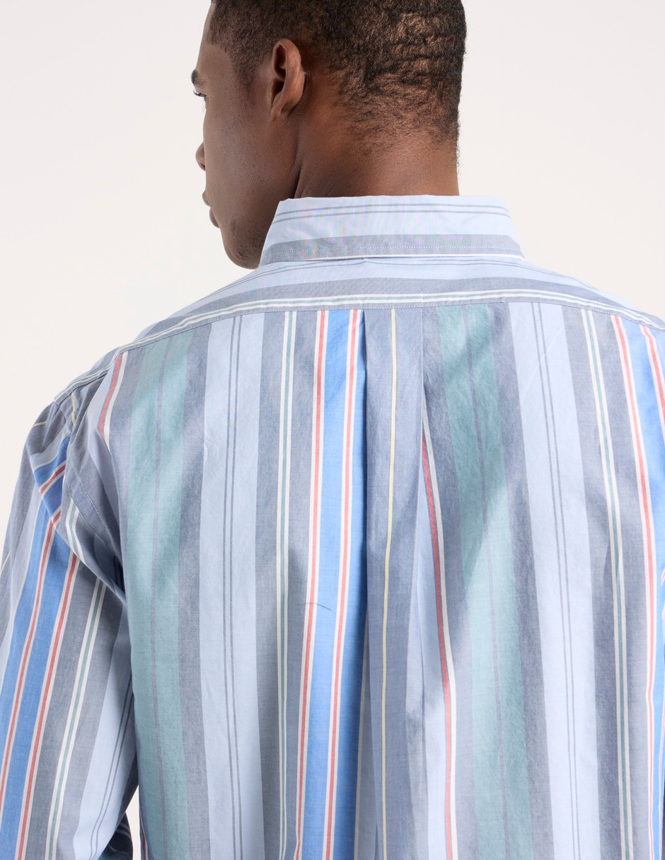 Camisa casual de algodón manga larga para hombre 5