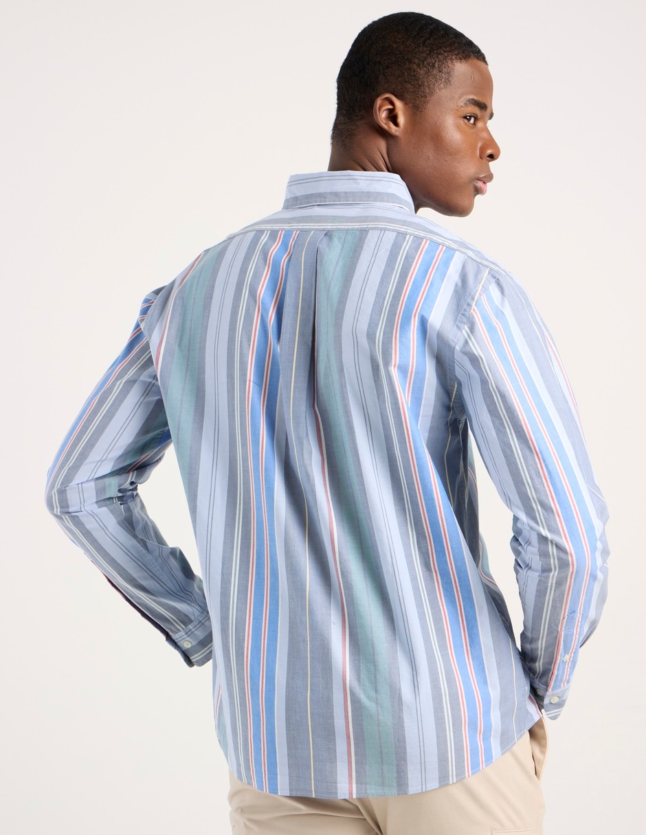 Camisa casual de algodón manga larga para hombre 6