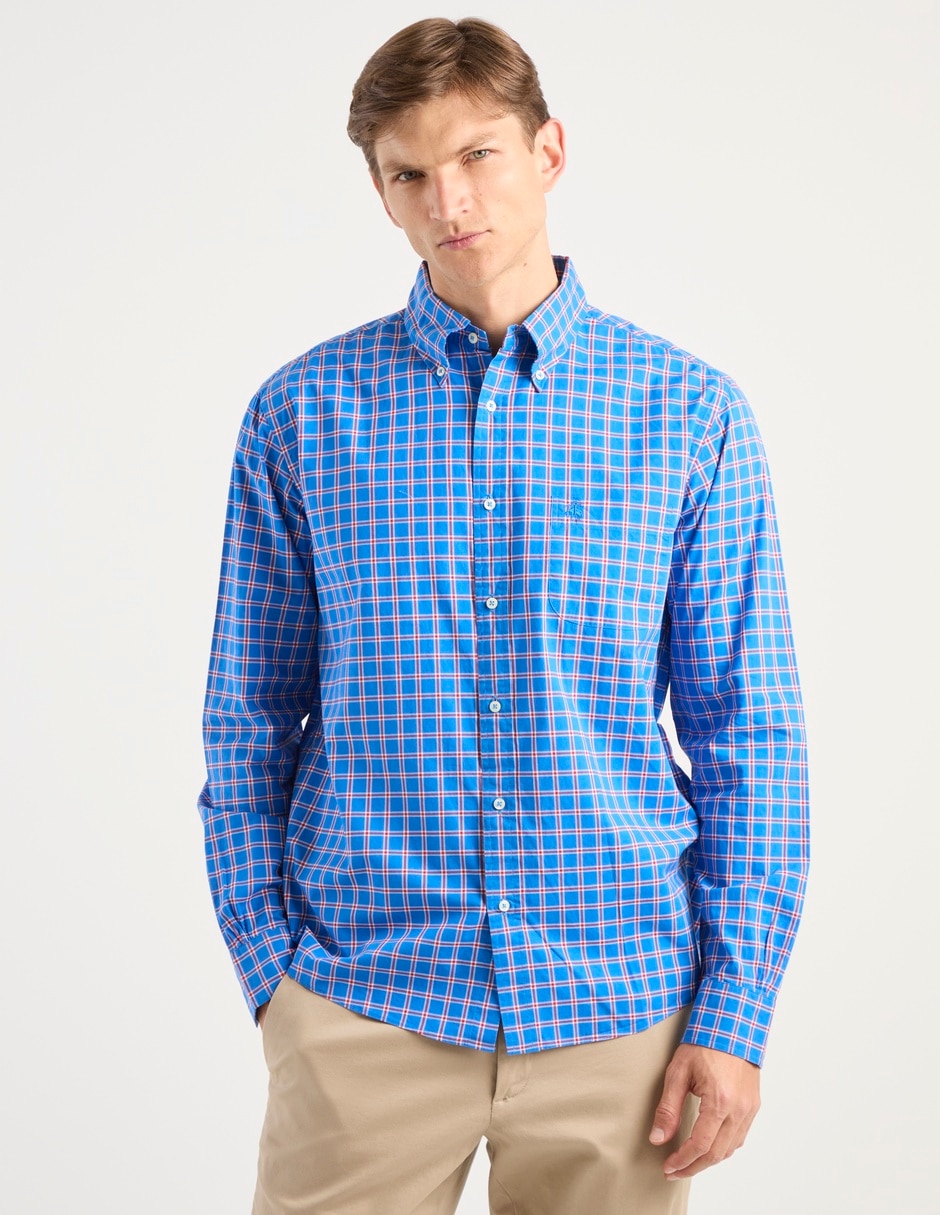 Camisa casual de algodón manga larga para hombre Camisa casual de algodón manga larga para hombre