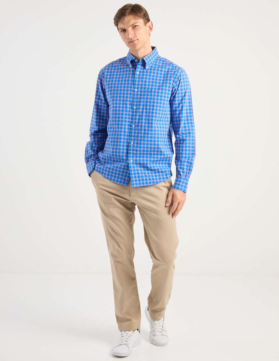 Camisa casual de algodón manga larga para hombre 3