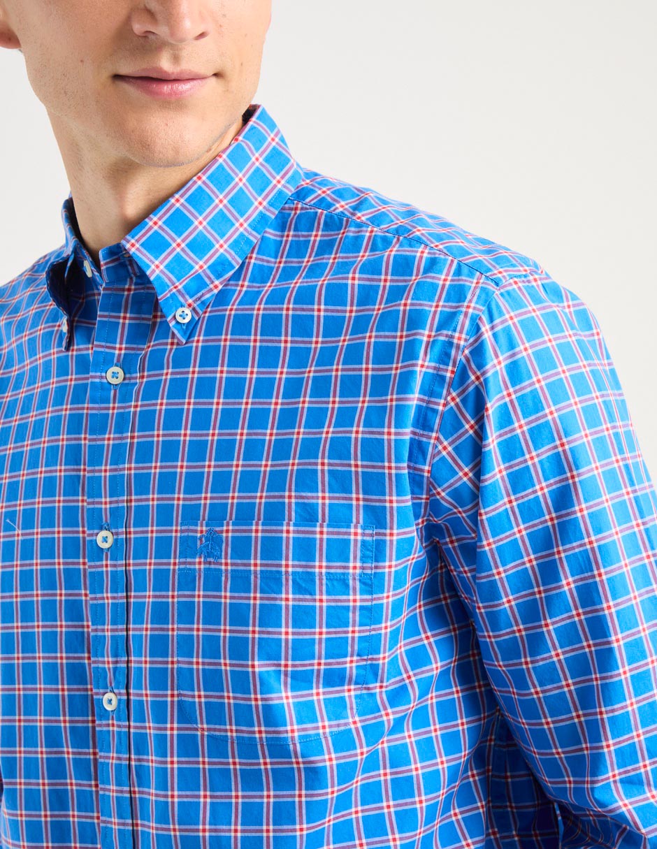Camisa casual de algodón manga larga para hombre 4