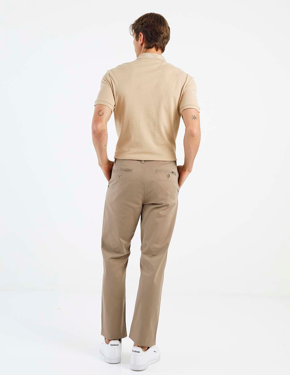 Pantalón chino regular de algodón para hombre 2