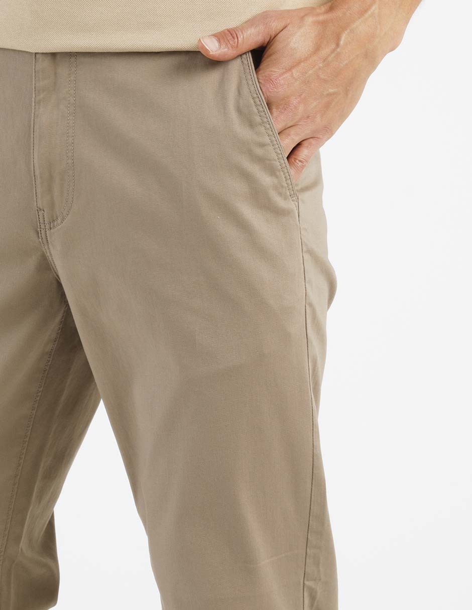 Pantalón chino regular de algodón para hombre 4