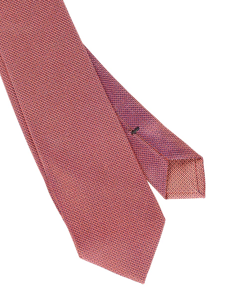 Corbata regular de seda estampado microprint para hombre 3