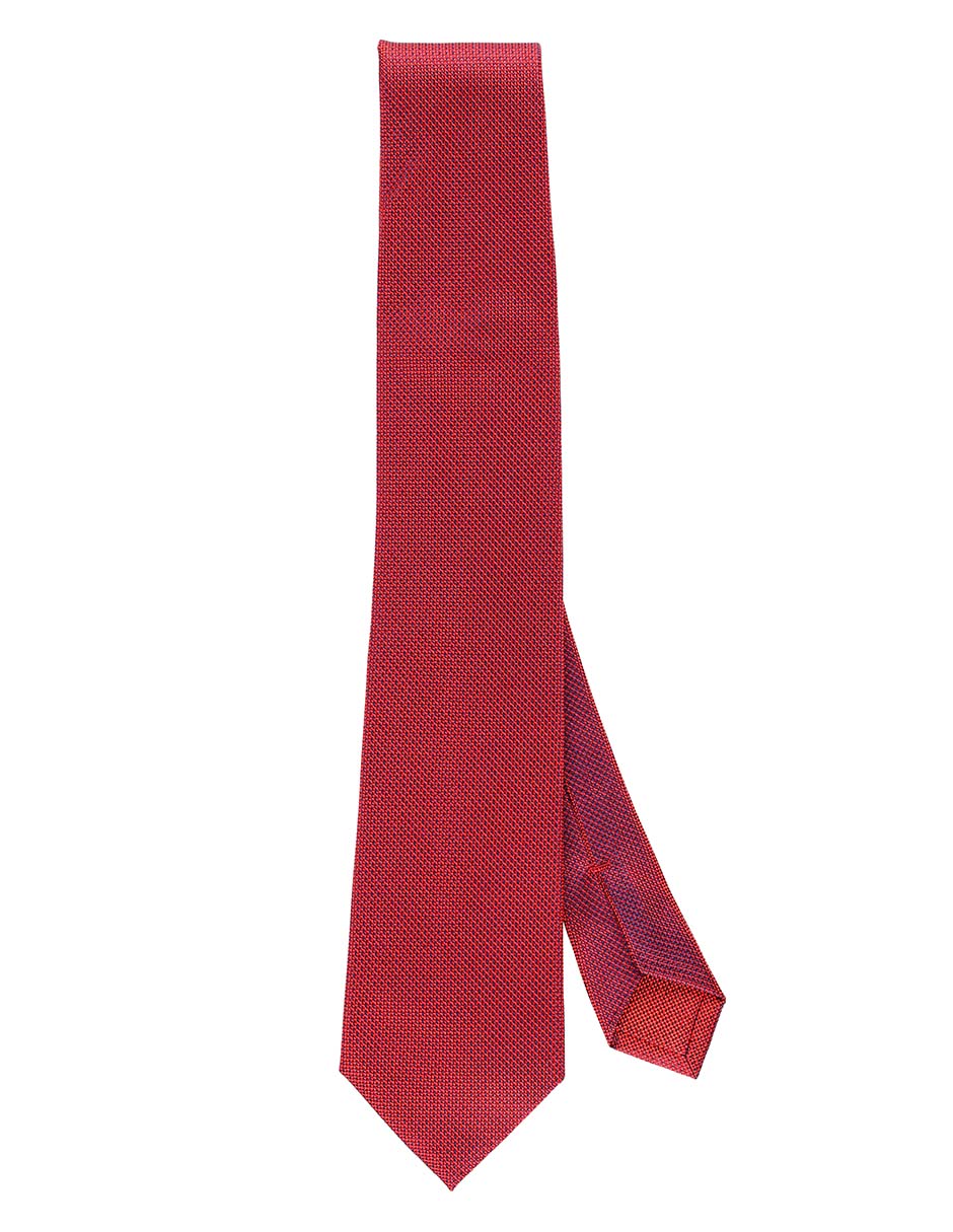 Corbata regular de seda estampado microprint para hombre